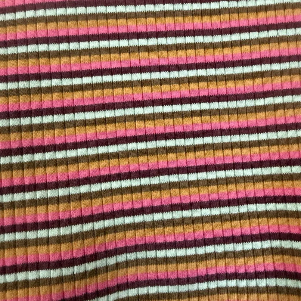 Aerie Ribbed Knit Midi Skirt Sz XL Side Slits Striped Bodycon Sexy Stretchy Boho